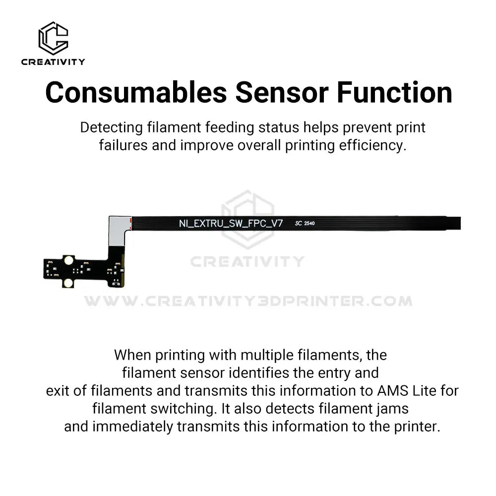 Lab A1/ A1 Mini Feed Hall Board Filament Sensor Replacement with Ribbon FPC Cable 3D Printers Parts ﻿