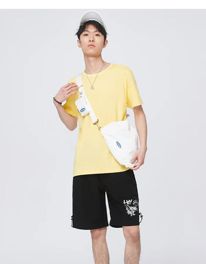Semir Short Sleeve Men T-Shirt Cotton 2026 Summer New Man Clothing Thin And Versatile T Shirt Couples Solid Color Tops