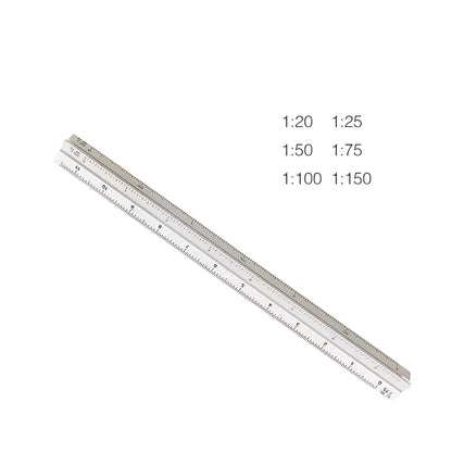 TUTU high quality colorful 15cm aluminum triangular scale ruler aluminum 1:20 - 1:600 alloy metal scale regua desenho H0003