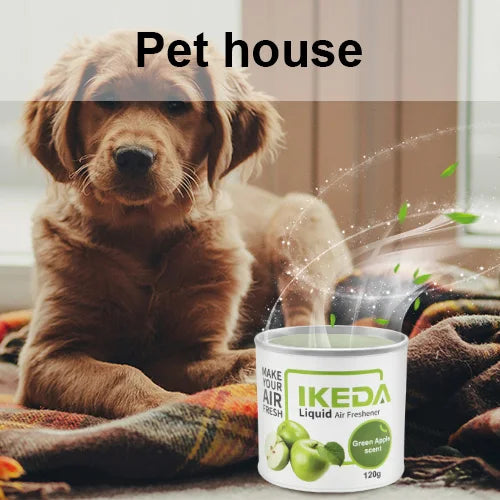 IKEDA 120g Green Apple Scent Liquid Air Freshener, Long Lasting Fruity Fragrance, Powerful Odor Eliminator for Car Home Office,