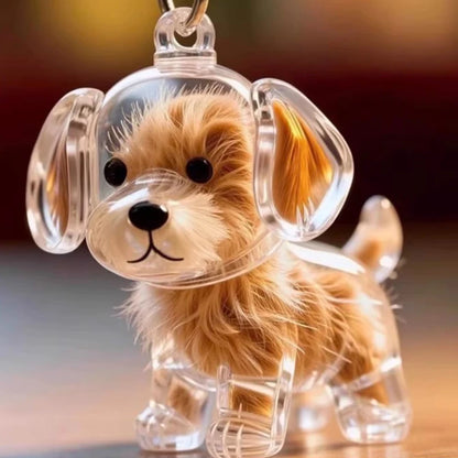 New Clear Puppy Hair Memorial Keepsake Capsule Pet's Dog Fur Container DIY Pendant Keychain Decor Pet Lovers Home Display Gifts