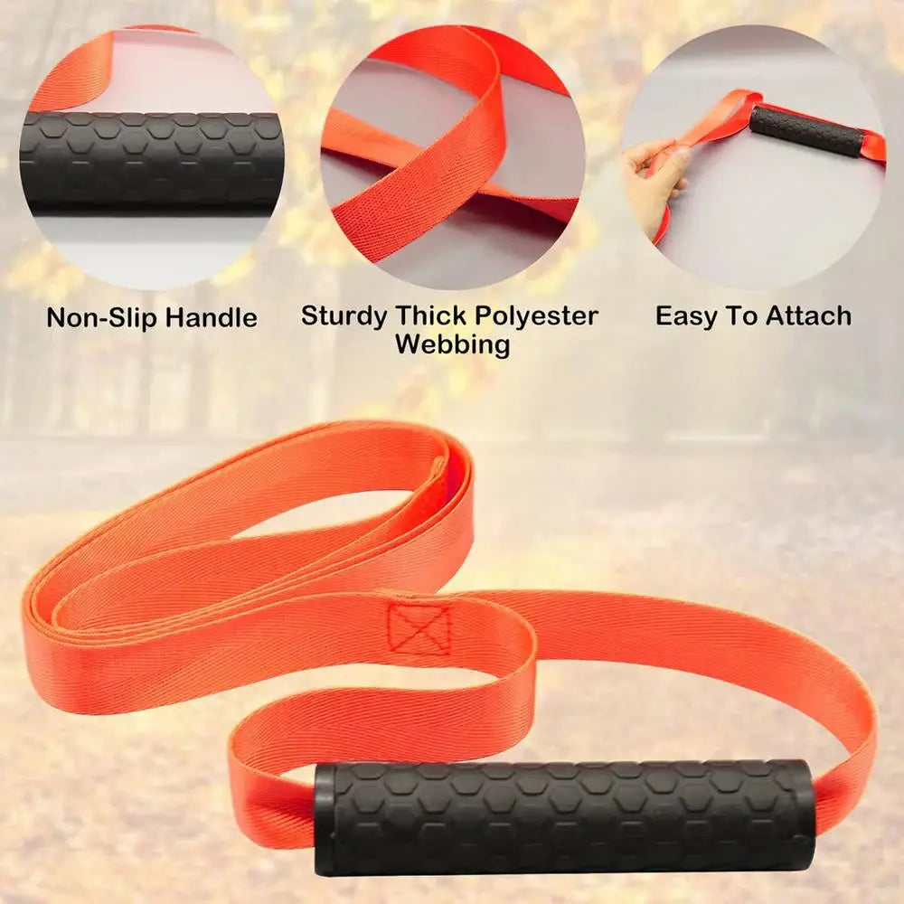 Deer Drag Harness Heavy Duty Deer Dragging Rope Deer Tow Strap Harness for Safety and Durability Orange Deer Pulling Accessories