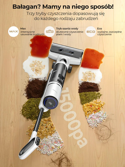 【M3 Upgraded】Laresar M5 Cordless Wet Dry Vacuum Cleaner, Air Dry Edge Brush 48min Self-Cleaning Upright Stick Vacuum Mop Floor Home Appliance