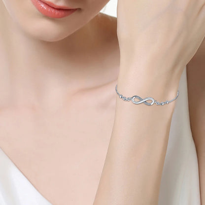 Bracelet Original 925 Silver Lucky Symbol Zircon Bracelet Luxury Jewelry For Woman Romantic Valentine's Day Jewelry Gifts