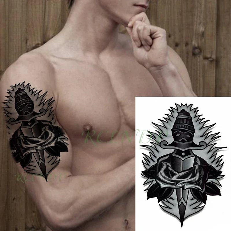 Waterproof Temporary Tattoo Sticker Joker Skull Letter Big Size Body Art Flash Tatoo Fake Tatto Stickers for Girl Men Women