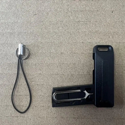 Multifunctionele kaartslot opslagdoos TF SIM-kaartejector opslagslot met Lanyard Anti-verloren SIM-kaartverwijderingsnaalden 1pc