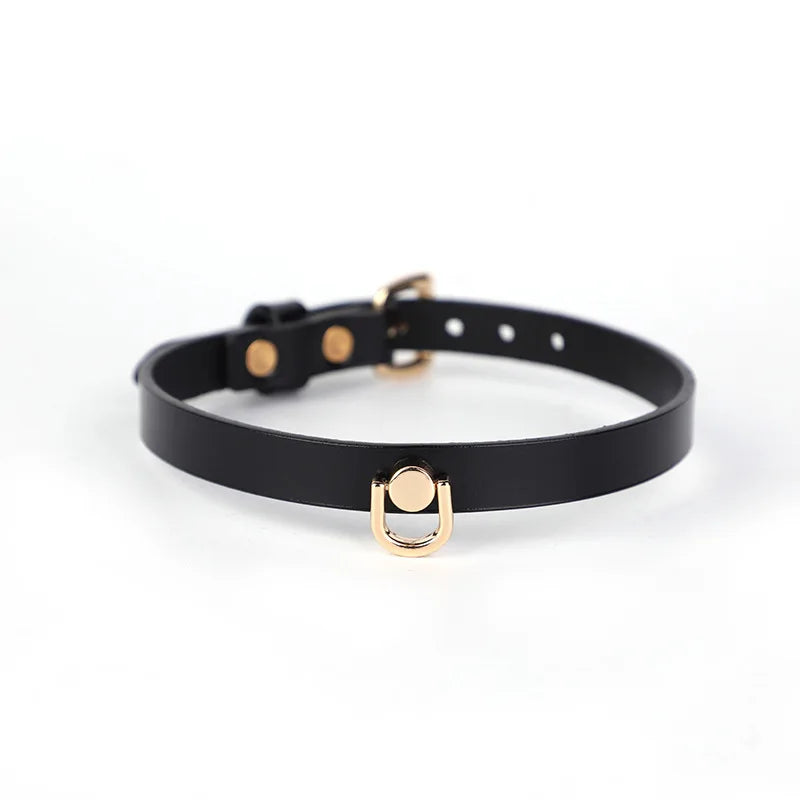 Genuine Leather Series Collar Slave Bed Neck Restraint Belt Strap BDSM Female Couple Bondage Erotic Fun Sex Toys Adult Games