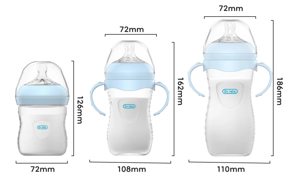 Baby PP Bottle 150/240/330ML Newborn Baby Bottle with Handle Milk BottleFeeding Baby Bottles Newborn Feeding Supplies BPA-Free
