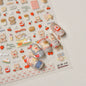 Collage Text English Letter Musical Note Star Graffiti Colorful 5D Love Heart Bowknot Nail Art Sticker Adhesive Manicure Decals