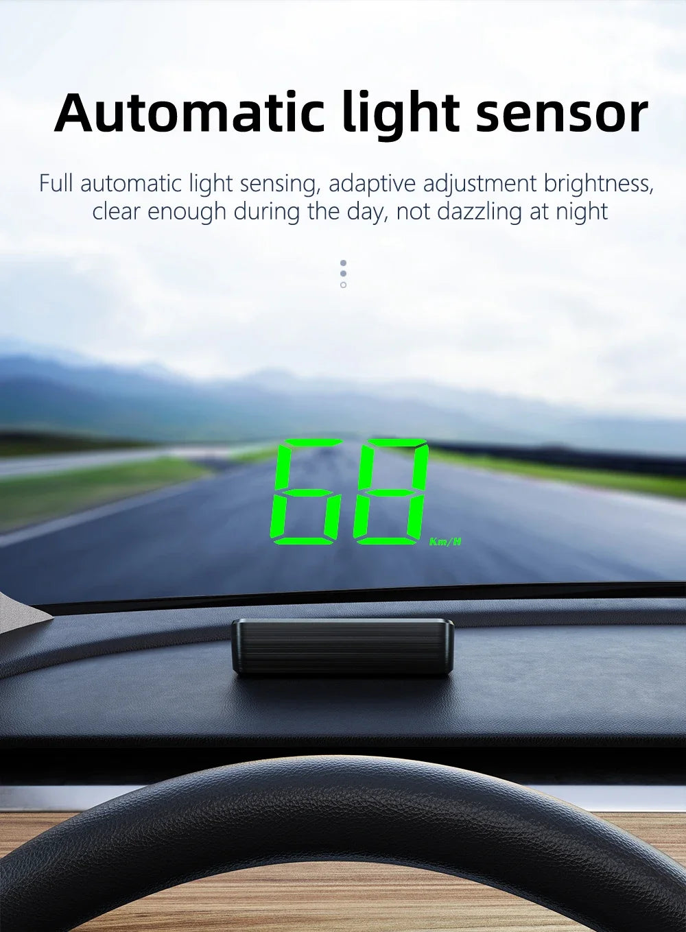  M2 Universal GPS HUD Car Speedometer Projector With Speed KMH Head Up Display Car USB Cable Plug & Play GPS & Beidou System