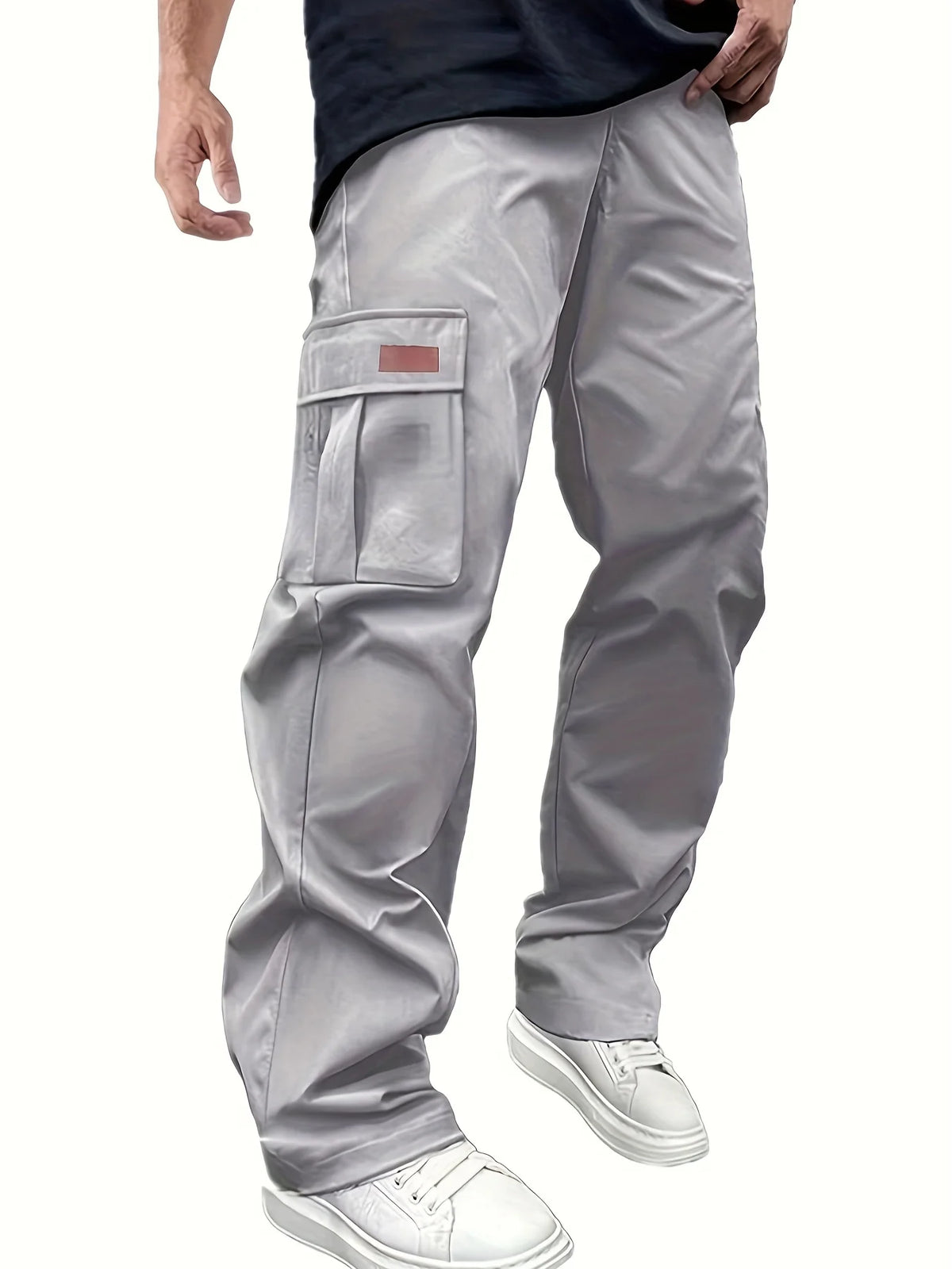 2026 Amazon Summer New Men's Work Pants European and American Independent Station Drawstring Multi Pocket Casual Pants