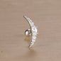 1PC 316L Stainless Steel Geometry Stud Earrings For Women Fashion Star Moon Lobe Daith Helix Cartilage Earring Piercing Jewelry