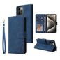ZZXX Wallet Card Slot Holder Magnetic Flip Leather Case For iPhone 15 Pro Max 14 Plus 13 Mini 12 11 X XS XR SE 2022 8 7 6s Cover