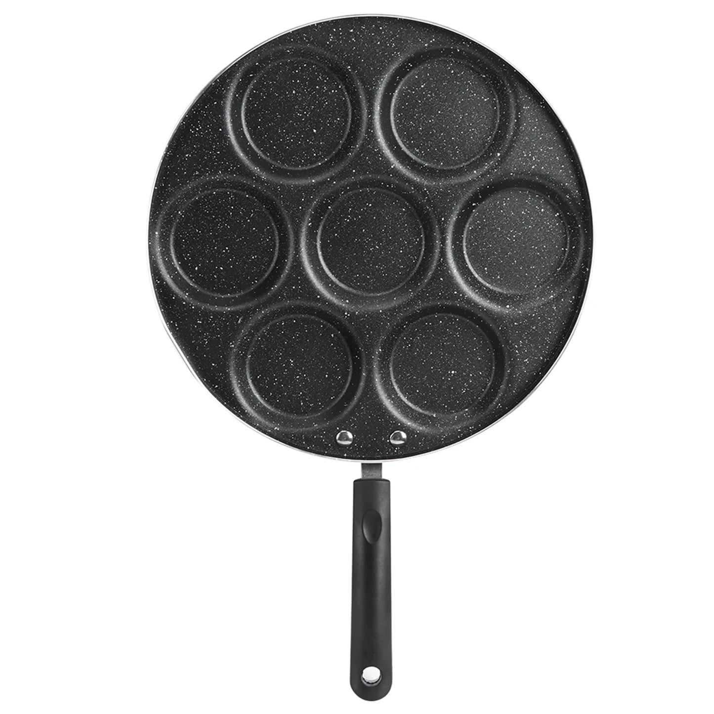 7 Holes Frying Pan Non-stick Egg Burger Mold Household Egg Frying Pan Kitchen Supplies