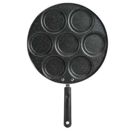 7 Holes Frying Pan Non-stick Egg Burger Mold Household Egg Frying Pan Kitchen Supplies