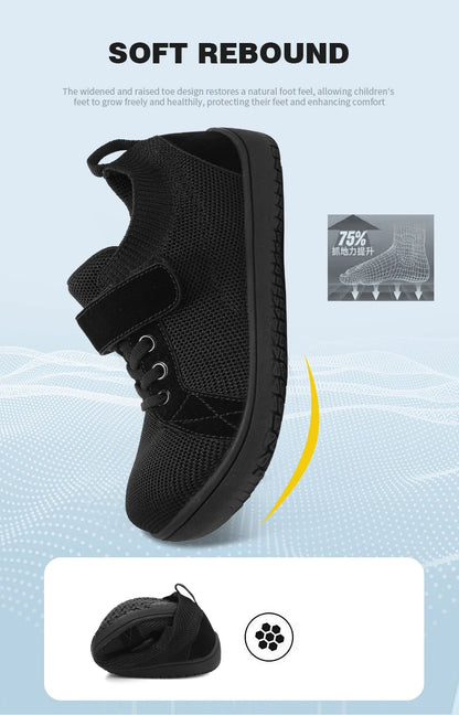 Kids wide foot barefoot shoes boys and girls minimalist kids sneakers natural opening shoes toddler small big kids walking shoes