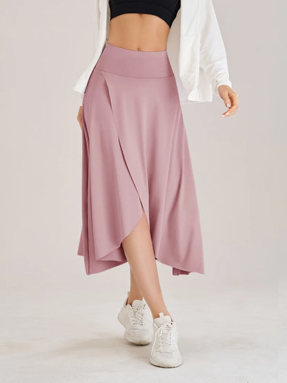 Summer Women Golf Tennis Dance Fitness Long Skirts Quick Drying Solid Female Lining High Waist Long Skirts Shorts