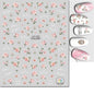 3d Nail Art Decals Watercolor Florals Purple Green Pink Flowers Leafs Fruit Adhesive Sliders Nail Stickers For Manicure