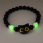 1Pcs Matching Bracelets for Couples Luminous Cute Cat Friendship Bracelete Black White Cat Head Bangles Glow In The Dark Gift
