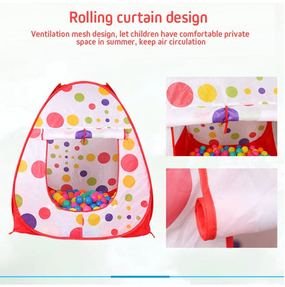 IMBABY 3 in 1 Ball Pool Folding Tent Tunnel for Children Ball Pit Playpen Crawling Tunnel Playground Corral Demgames Games Fence