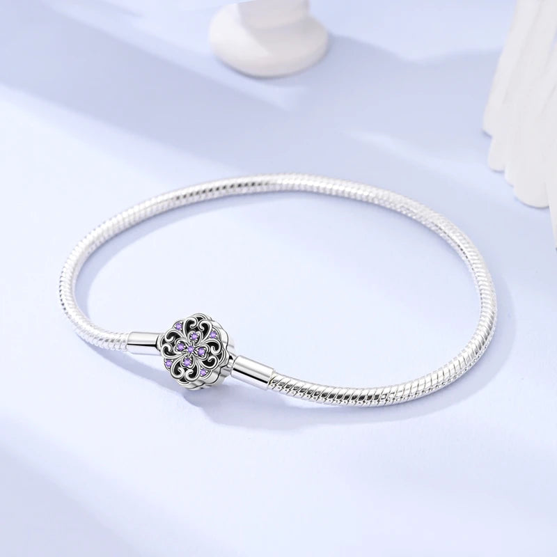Original 925 Sterling Silver Bracelets 17-20CM Love Heart Flowers Butterfly Charms Beads Bracelet For Women Fashion Jewelry Gift