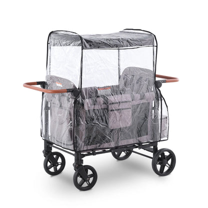 Stroller Wagon Raincover for W4 Original Lightweight Quad Stroller Raincover Compatible with WONDERFOLD W4, Windproof Protection