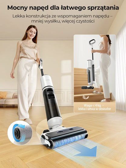 【M3 Upgraded】Laresar M5 Cordless Wet Dry Vacuum Cleaner, Air Dry Edge Brush 48min Self-Cleaning Upright Stick Vacuum Mop Floor Home Appliance
