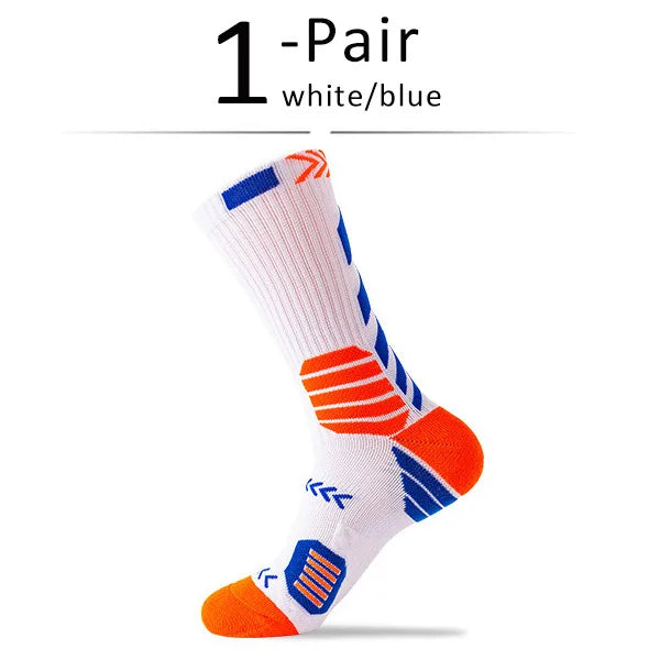 Elite Sport Cycling Basketball Socks Compression Running Man Black Trend Breathable Long Hiking Damping Athletic Professional