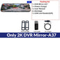 E-ACE 2K Car DVR WIFI GPS Stream Media Mirror Optional 1080P Car Video Camera Night Vision Loop Recording 24H Parking Black Box