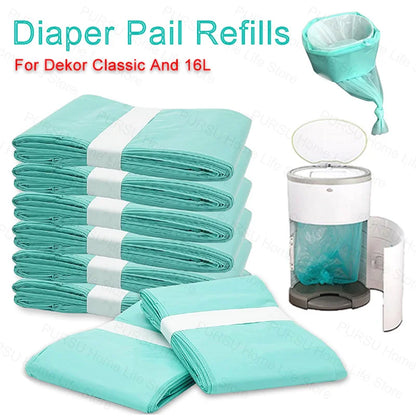 1/4/8Pcs Diaper Pails Refills Garbage Bags For KORBEL And Dekor Classic Diaper Pails And 16L Magic Trash Can Replacement Liners