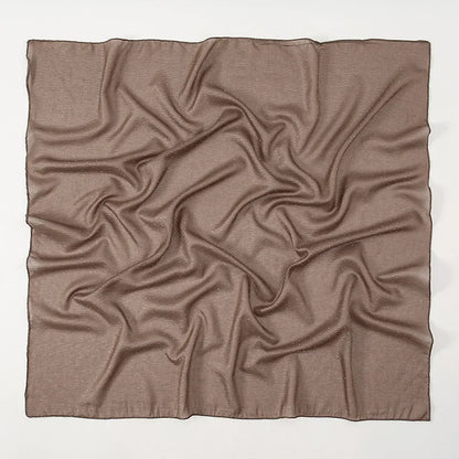 90*90cm Square Chiffon Hijab Scarf Women Solid Color Muslim Soft Head Scarf Islamic Shawls and Wraps Headband Musulman Scarves