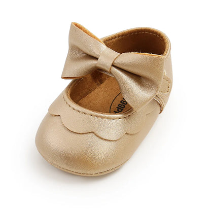 Meckior Baby Girl Shoes Leather Rubber Sole Anti-slip Toddler First Walkers Infant Crib Shoes Newborn Girl New Baby Shoes
