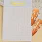 3D Glittery Gothic Letter Design Nail Art Stickers Uppercase Alphabet Letters Artistic Designs DIY Nail Art Decals Decoration #1