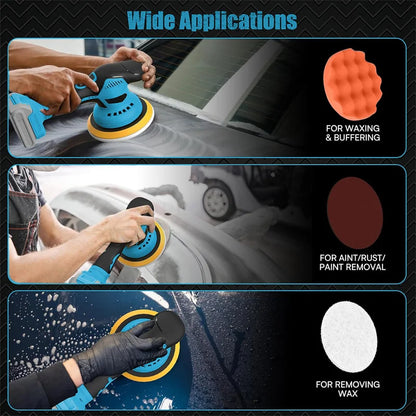 5500RPM Cordless Polisher 8 Gears Rechargeable Car Polishing Machine Electric Rotary Tool For Makita 18V Battery