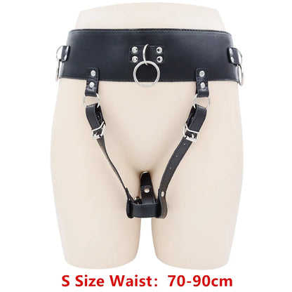Adjustable Chastity Devices Harness Leather Sexy Belt Female Masturbator Leather Penis Bondage BDSM Restraints Sex Toys Adults