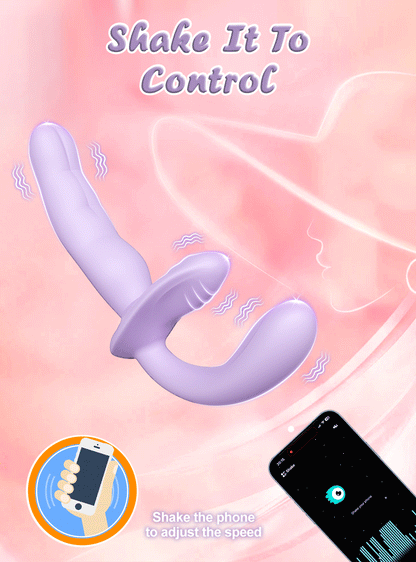 APP Strapless Strap-On G-Spot Dildo Vibrator Realistic Double-Ended Vibrating Butt Plug Anal Sex Toys for Women Lesbians Couples