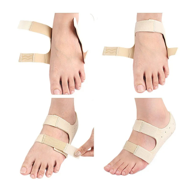 1Pair Relief Plantar Fasciitis Heel Protectors Shockproof  Achilles Tendonitis Heel Support Cushion Adjustable Heel Inserts Pads
