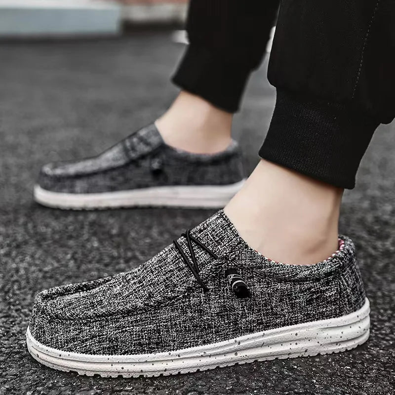 Men's Casual Shoes Lightweight Loafers Soft man Canvas Shoes Vulcanized Shoes for men Driving Flat Shoe Slip-on Outdoor Sneakers
