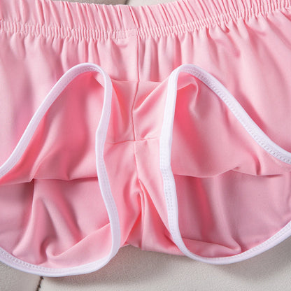 Sexy Running Elastic Sport Shorts Men's Summer Shorts Hot Pants Bar Nine Points Slim Fit Cotton Milk Silk Men's Fashion