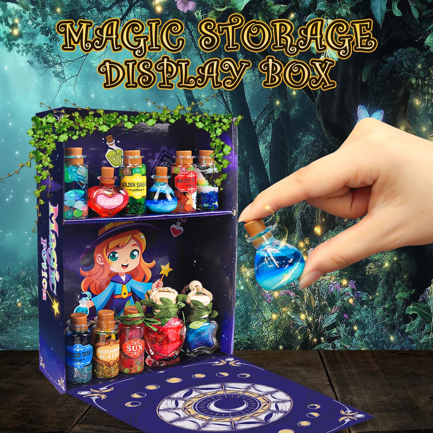 DIY Fairy Magical Potions Kit Horror Halloween Christmas Gifts Witches' Magical Color Changing Freezing Potions Art Craft Kit