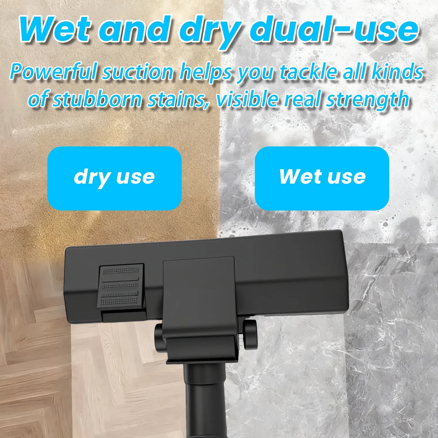 🔧 Heavy Duty Wet Dry Barrel Vacuum Cleaner Stainless Steel Bucket 5400W Powerful Suction Multi Scene Vacuum for Garage Workshop Car Interior Floor Stain & Dry Dust Removal