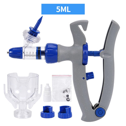 1ml-10ml Veterinary Automatic Continuous Syringe Adjustable Vaccine Injection 10pcs Needle for Livestock Pig Cow Sheep Chicken