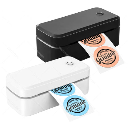 110mm Bluetooth Thermal Label Printer Wireless Shipping Label Printer Compatible with iPhone Android Windows Widely Used X4