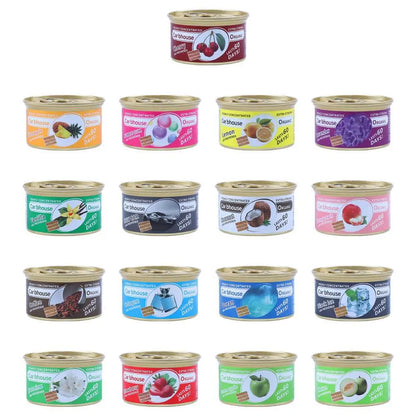 Organic Car Air Freshener Cans Long Lasting Fragrance Fiber Block Odor Eliminator for Auto Home Closet Bubble Gum & Coffe Scent