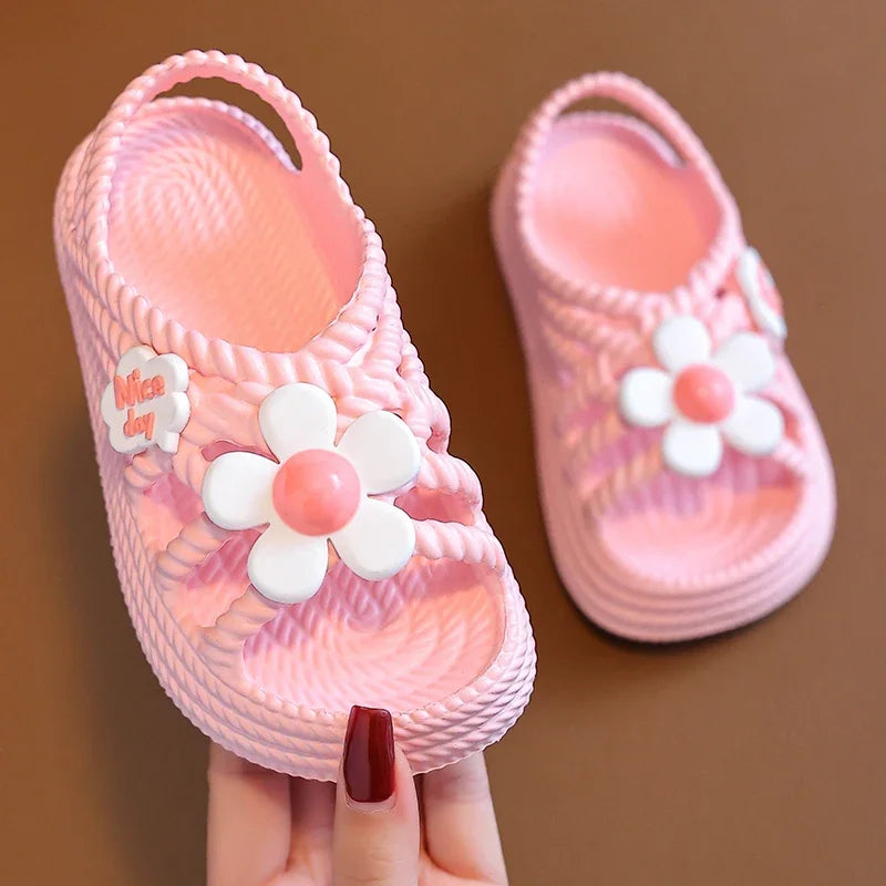 New Children's Slippers Summer Girls and Boys Bathroom Home Anti Slip Beach Shoes Soft Soled Baby Sandals