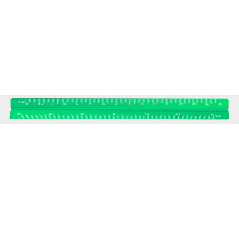 15cm Aluminum Triangular Scale Ruler - Student Architectural Measuring Tool for Drawing & Engineering