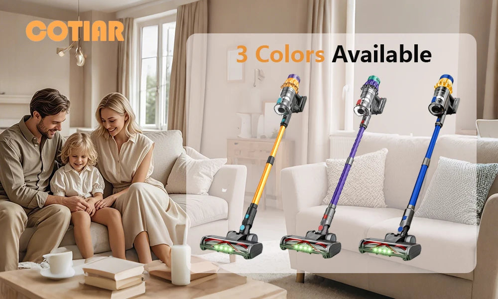 COTIAR V22 650W 55000PA Suction Power Cordless Vacuum Cleaner Handheld Home Appliance Portable Vacuum Cleaner Removable Battery