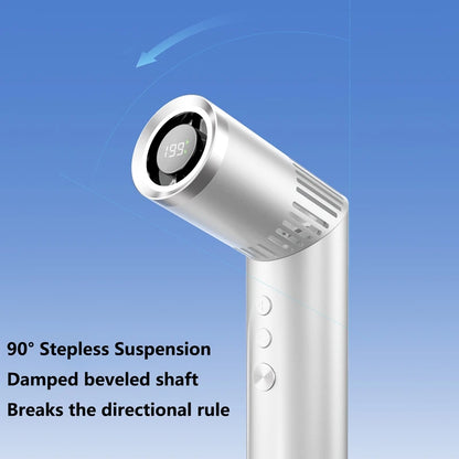 Lenovo Portable Foldable Handheld Fan Brushless Motor USB Rechargeable Mini Fan 199-Speed Settings with LED Display Small Fan