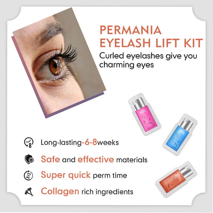 PERMANIA Korea 10 Pcs/Lot 5-8 Mins Lash Lift Eyelash Perm Kit Sachet Number #1#2#3 Setting Lotion Curling Perming Makeup Tool