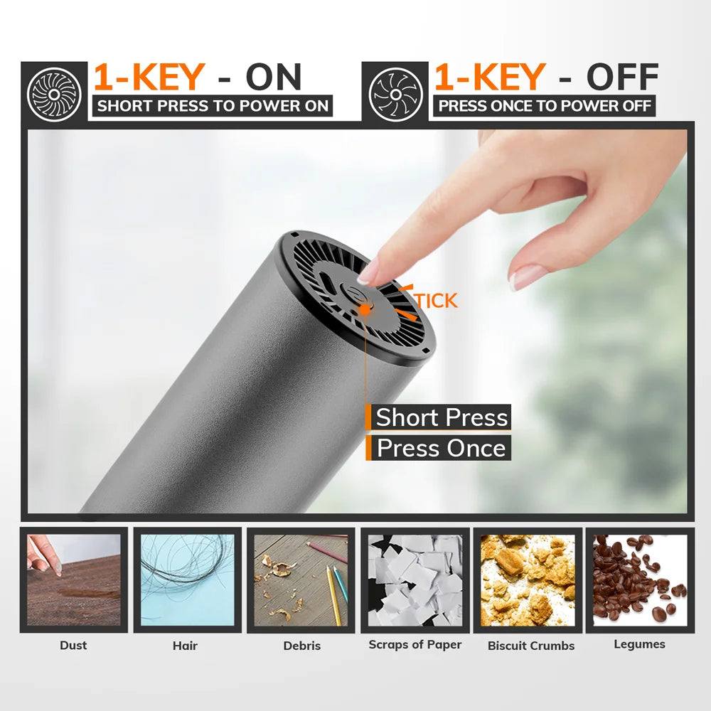 Cordless Laptop Vacuum Cleaner Portable USB Rechargeable Car Vacuum Mini & Cool Model-X